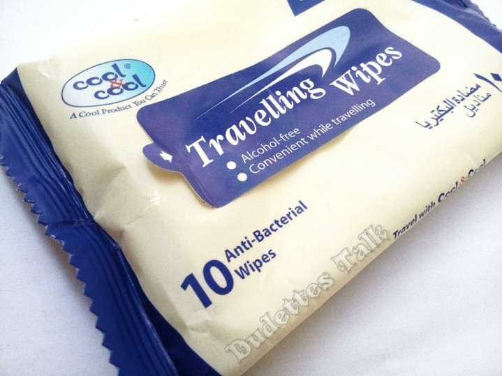 Cool & Cool travelling wipes.